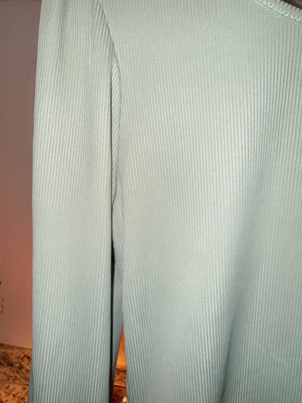 Scoop Neck Long Sleeve Top in Sage Green - Picture 16 of 16